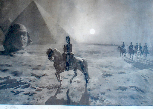 Ulpiano CHECA Y SANZ - Druckgrafik-Multiple - Napoleon en 'Égypte -  "a mi amigo Viñes"