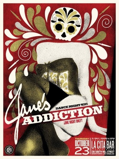 Shepard FAIREY - Grabado - "Janes Addiction"