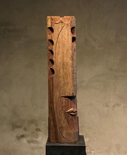 Thomas JUNGHANS - Sculpture-Volume - Azubé Wooden Sculpture
