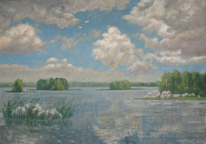 Alexander BEZRODNYKH - Painting - Lake Vuoksa