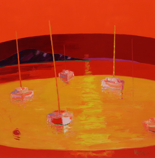 Jean-Pierre MALTESE - Painting - En tonalité jaune et rouge