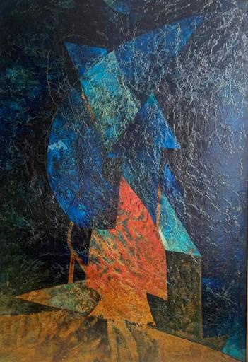 Gianni DOVA - Gemälde - fiore e uccello Blu