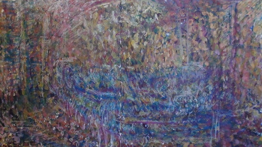 Josiane ZARKA - Gemälde - Intérieur au Canapé bleu