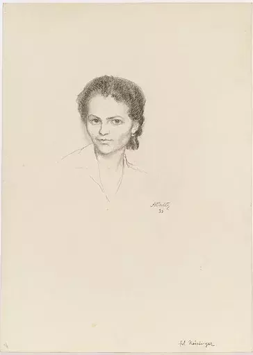 Alexander Demetrius GOLTZ - Zeichnung Aquarell - "Female Portrait", 1933