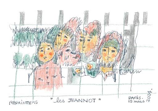 Reine BUD-PRINTEMS - Zeichnung Aquarell - "les JEANNOT"
