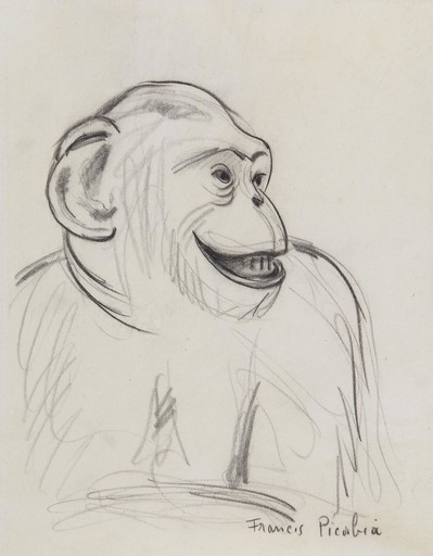 Francis PICABIA - Disegno Acquarello - Le singe