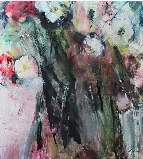 Jutta-Maria CLEMENS - Zeichnung Aquarell - Malven