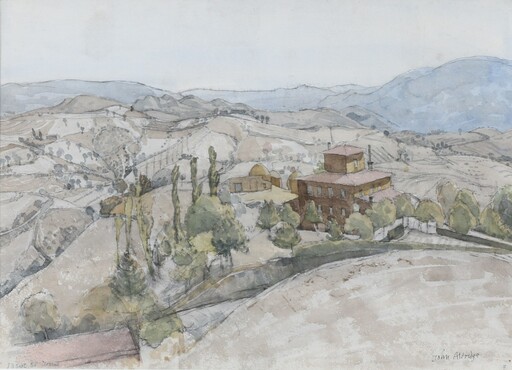 John A. Malcolm ALDRIDGE - Pittura - Urbino, Tuscany