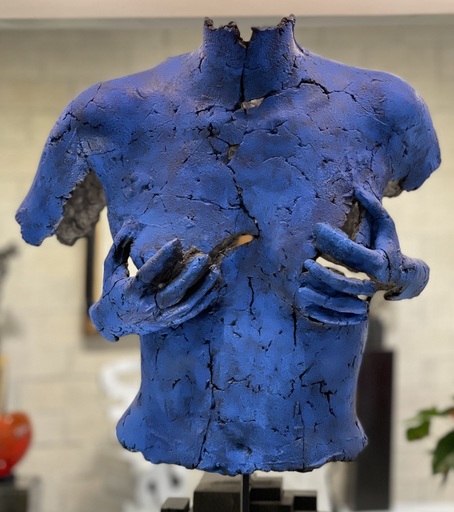 Nicolas DESBONS - Skulptur Volumen - The Girl In Blue