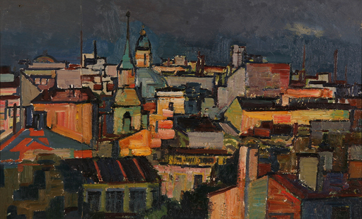 Victor ROZIN - Painting - Old Leningrad