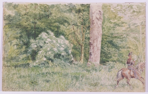 Franz KOPALLIK - 水彩作品 - "In Wienerwald (Vienna Forest)", ca.1900