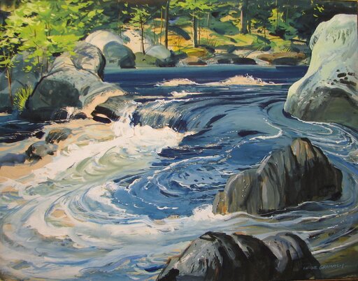 Hardie GRAMATKY - Gemälde - "Woodland Stream"