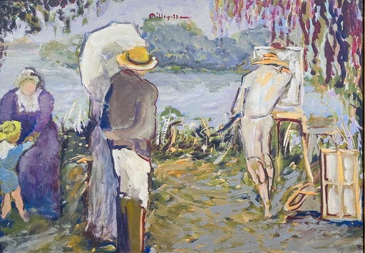 Ramon DILLEY - Gemälde - Au bois de Boulogne 