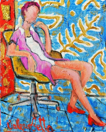 Valerio BETTA - Pittura - Model take a rest at home ----special offer