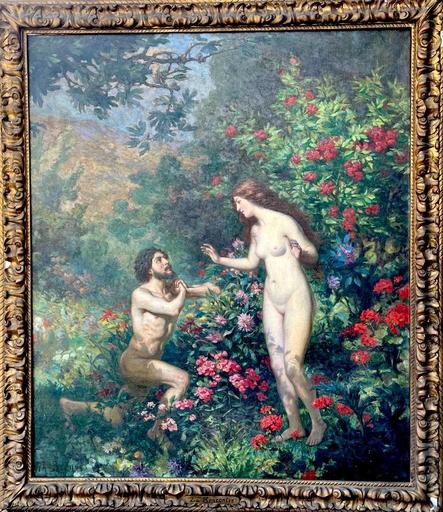 Théophile BERNET - Gemälde - La rencontre 