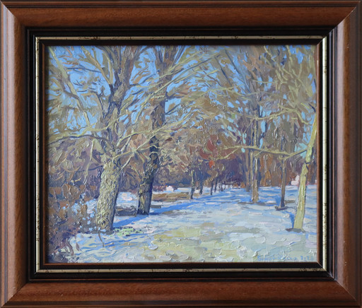 Simon L. KOZHIN - Painting - Last snow. March