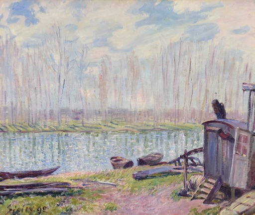 Alfred SISLEY - Painting - Bords du Loing