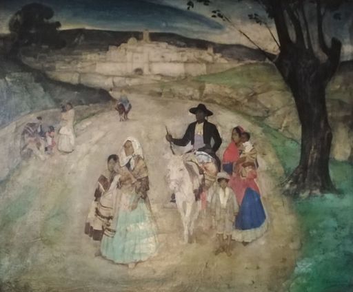 Emile GASTEMANS - Pittura - spaans landschap  (San Lorenzo,  Segovia)