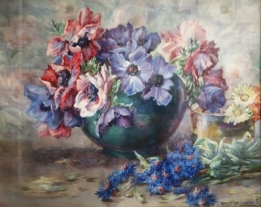 Madeleine LACOURT - Drawing-Watercolor - Anèmones