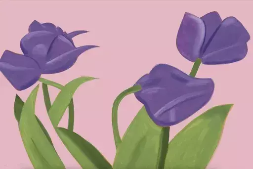 亚历克斯·卡茨 - 版画 - Purple Tulips 1
