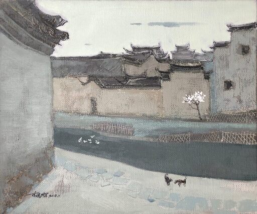 LI Xiaolin - Peinture - Street View Sketch 街景小品