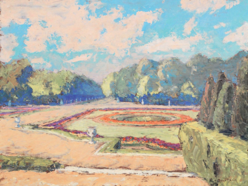 René HANIN - 绘画 - Versailles le parterre de Latone, 1923