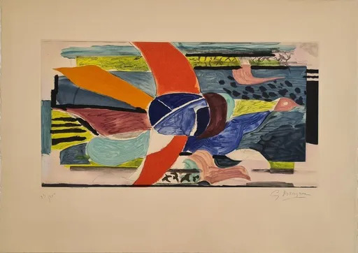 Georges BRAQUE - Print-Multiple - Oiseau multicolore 