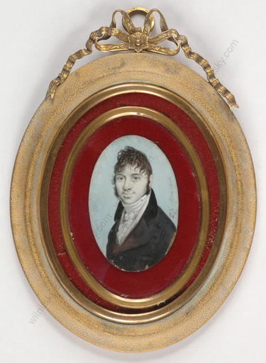 Mathieu Ignace VAN BREE - Miniatura - "Portrait of a young gentleman", 1804