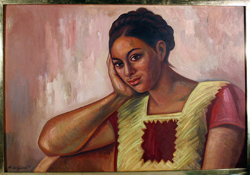 Raúl ANGUIANO VALADEZ - 绘画 - Mujer de Juchitan