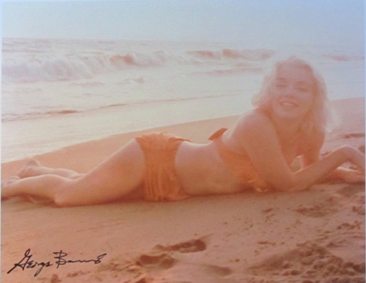 George BARRIS - Druckgrafik-Multiple - Marilyn on the Beach