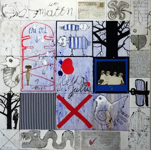 Christian SILVAIN - Pintura - Lettre à Julia 