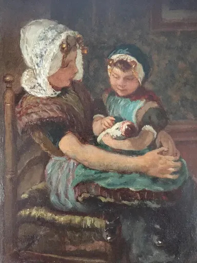 Hendrikus Mattheus HORRIX - Pintura - Two sisters from Zeeland
