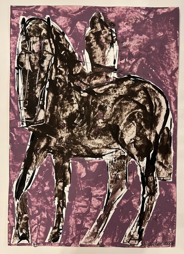 Wojciech SECZAWA - Disegno Acquarello - Horse