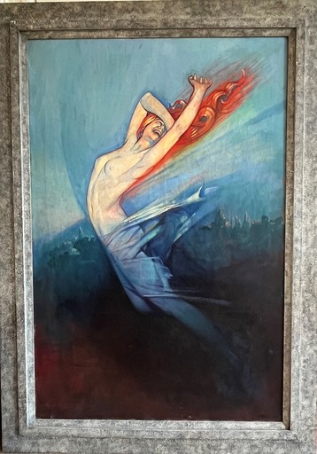 George HOGERWAARD - Painting - Nude in a landscape