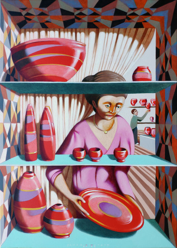 Federico CORTESE - Painting - The shop window