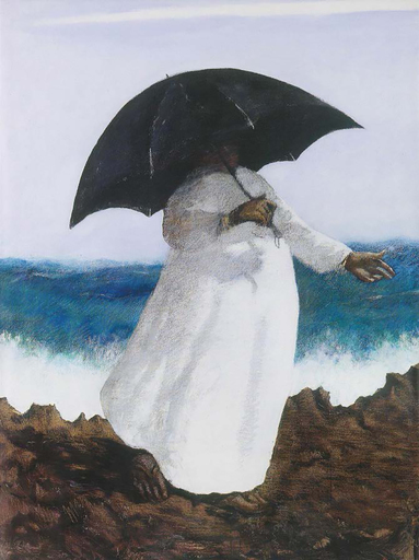 Julio LARRAZ - Painting - Study for Declarations by the Sea