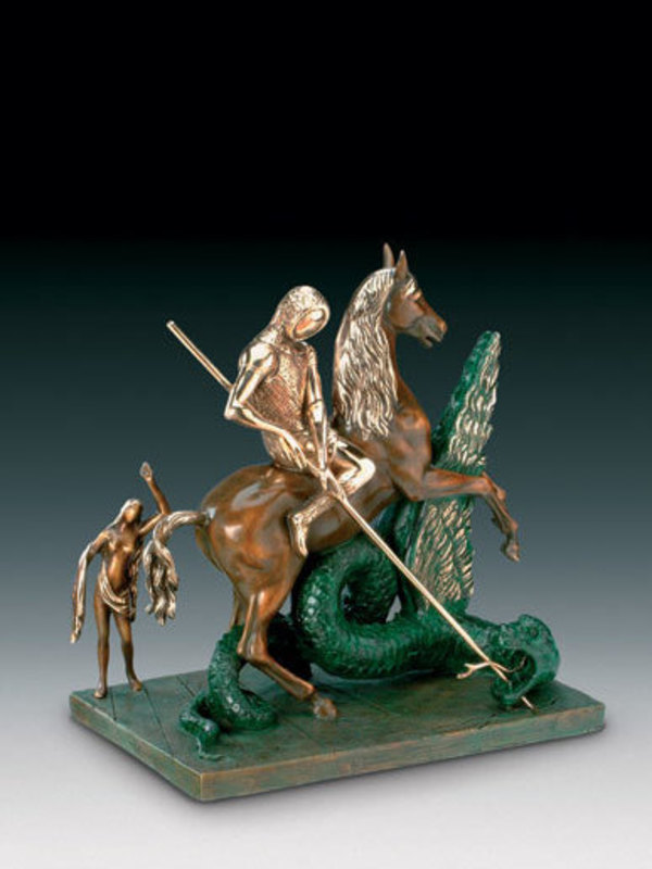 Salvador DALI - Skulptur Volumen - Saint George and the Dragon, St. Georges et le dragon