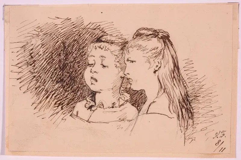 Singing Girls Late 19th Century By Carl Froschl Buy Art Online Artprice,Cute Girl Drawing Png