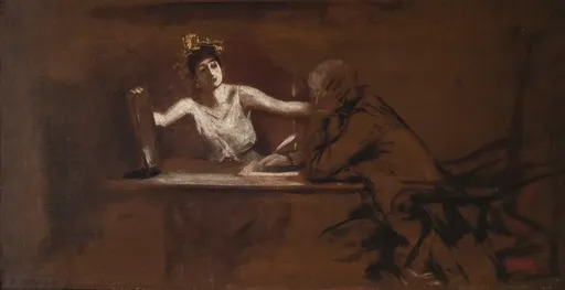 Albert VON KELLER - Painting - Dichter und Muse
