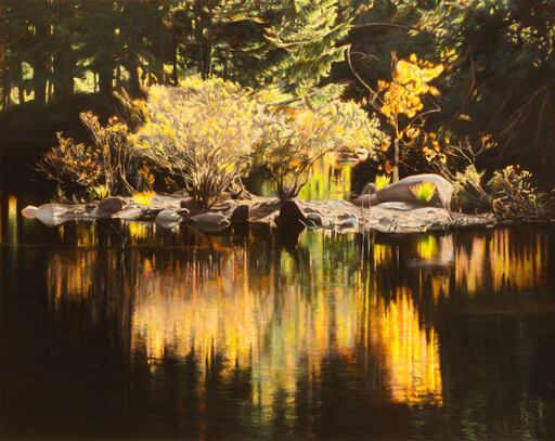 Paul CHIZIK - Gemälde - Dark Waters Rice Lake