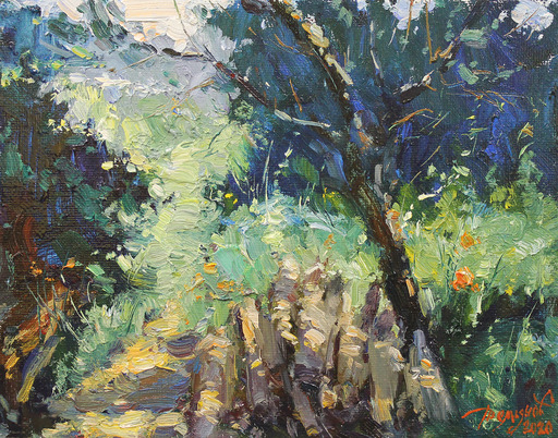 Yuriy DEMIYANOV - Peinture - Dans le jardin