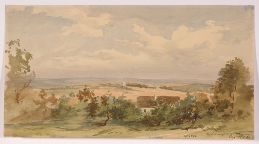 Franz VON SEITZ - Dessin-Aquarelle - "Landscape" watercolor, 1 H. of the 19th Century