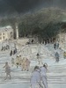Jean FUSARO - Drawing-Watercolor - Le parvis (les marches...)