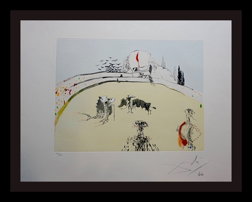 萨尔瓦多·达利 - 版画 - Tauramachie Surrealiste Bullfight with Drawer
