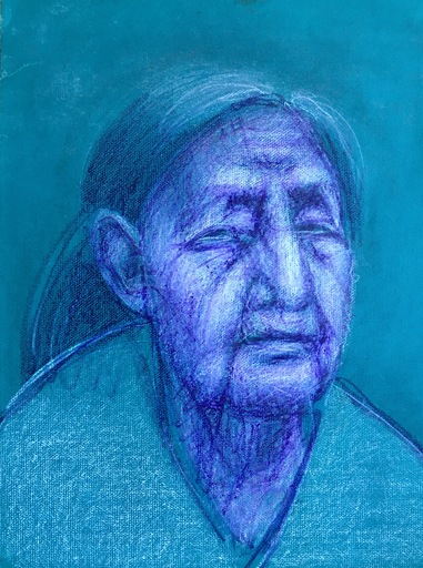 Arnold SHARRAD - Dessin-Aquarelle - Old Indian woman