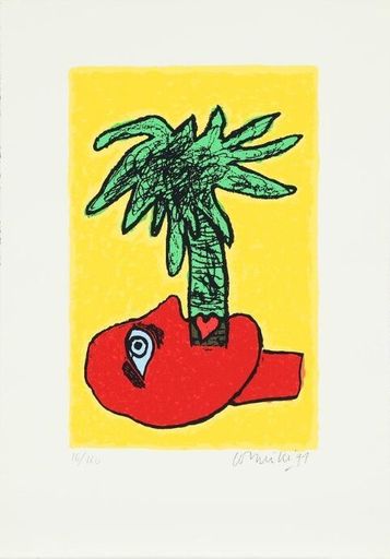 ギヨーム・コルネイユ - 版画 - Trilogie tropicale (rouge)
