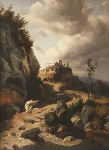 Edmund Friedrich KANOLDT - Gemälde - Antigone und Polyneikes