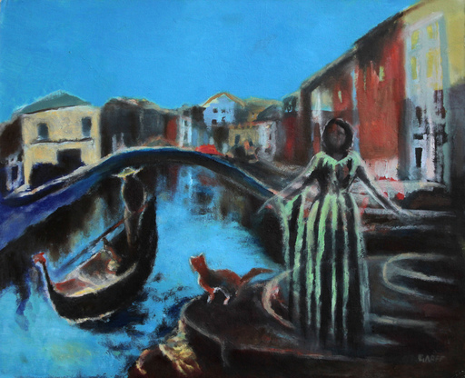 Enrico GARFF - Painting - Diana in Venice
