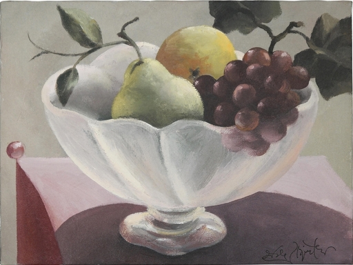 Ercole PIGNATELLI - Pintura - Fruttiera in rosa