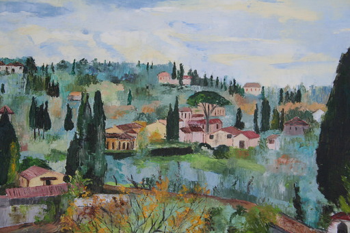 Monique DEVALOIS - Gemälde - Paysage de Toscane